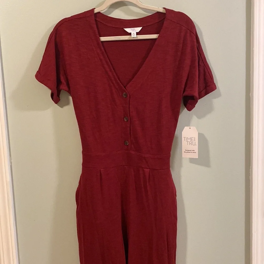 Maroon Jumpsuit. Size XS